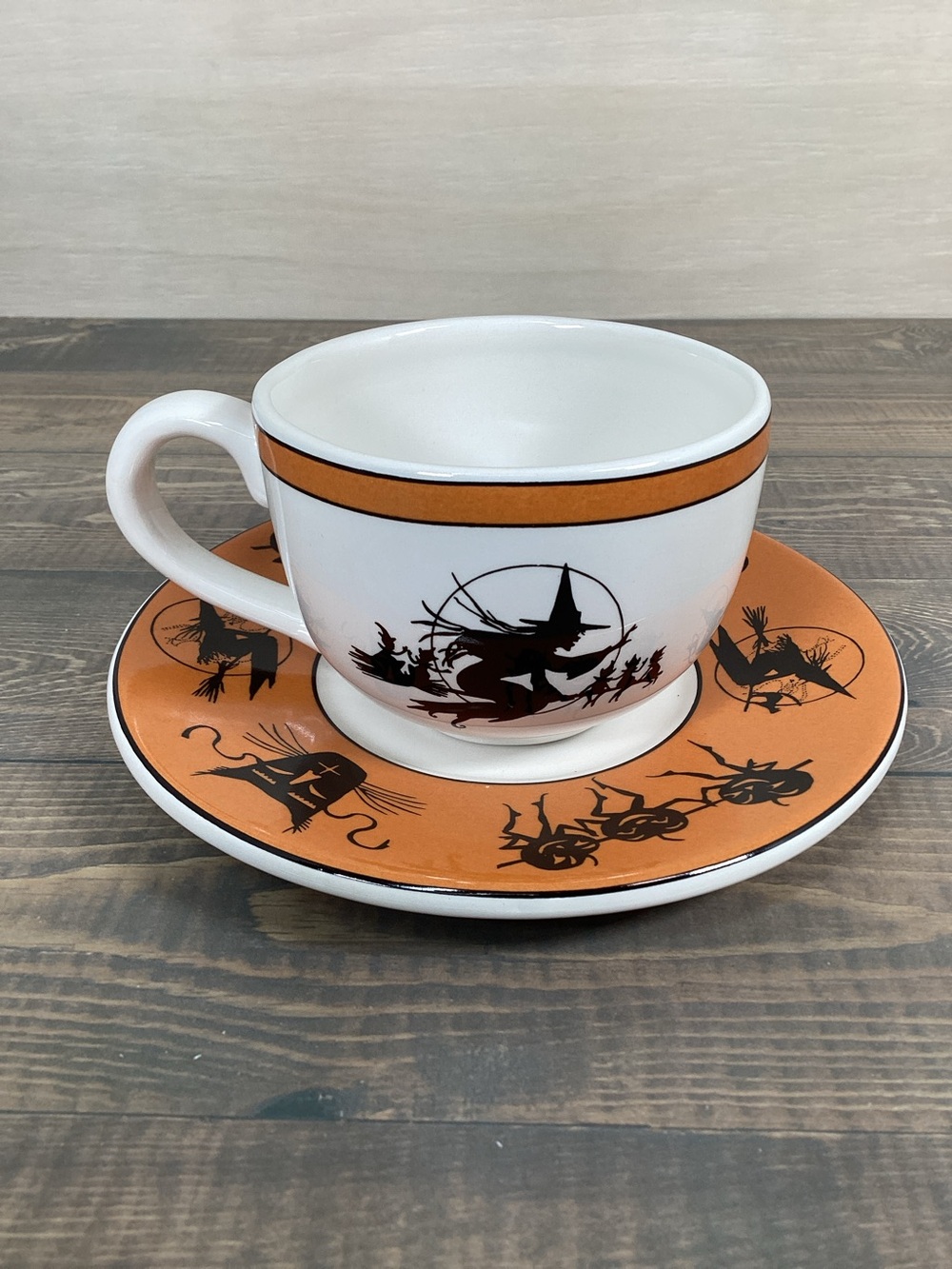 Hobgoblins Bruce Elsass Collection By Bethany Lowe Halloween Cup & Saucer Witch